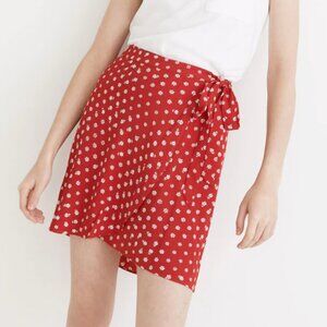 Wrap Mini Skirt in Bandana Flower